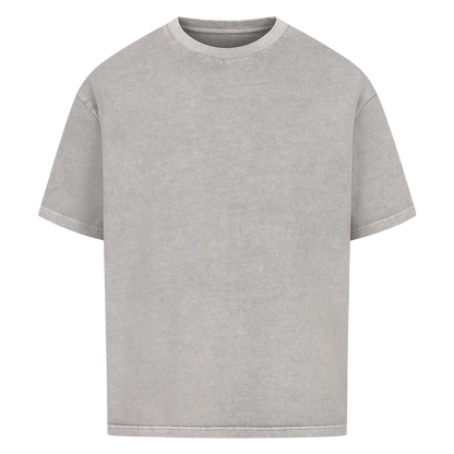 NOVAWEAR® GUARDIAN Heavyweight Oversized T-Shirt – Frontansicht in Washed Grey