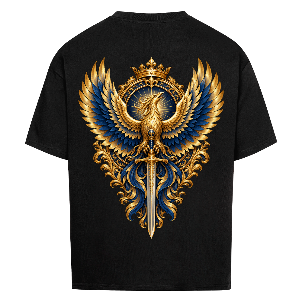
NOVAWEAR® ASCEND Heavyweight Oversized T-Shirt – Rückansicht in Black mit ASCEND Backprint