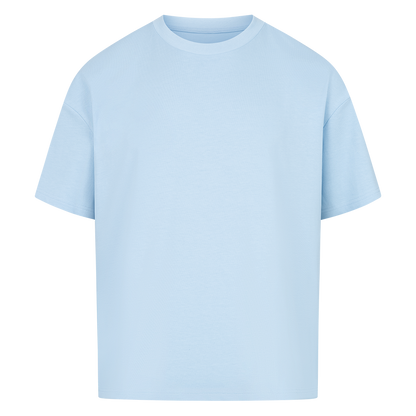 NOVAWEAR® SOVEREIGN Heavyweight Oversized T-Shirt – Frontansicht in Babyblau