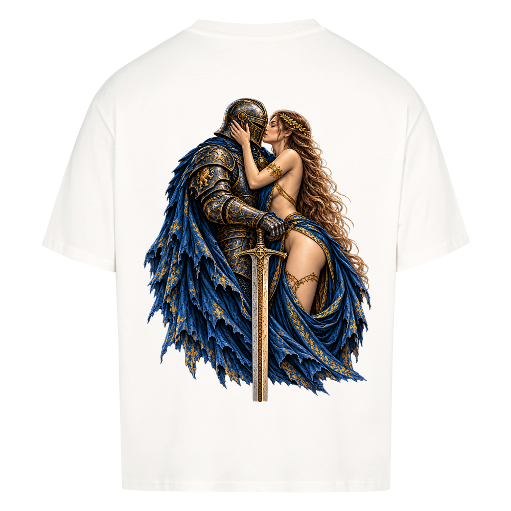 
NOVAWEAR® FORBIDDEN REIGN Heavyweight Oversized T-Shirt – Rückansicht in Weiß mit FORBIDDEN REIGN Backprint