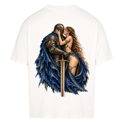 NOVAWEAR® FORBIDDEN REIGN Heavyweight Oversized T-Shirt – Rückansicht in Weiß mit FORBIDDEN REIGN Backprint