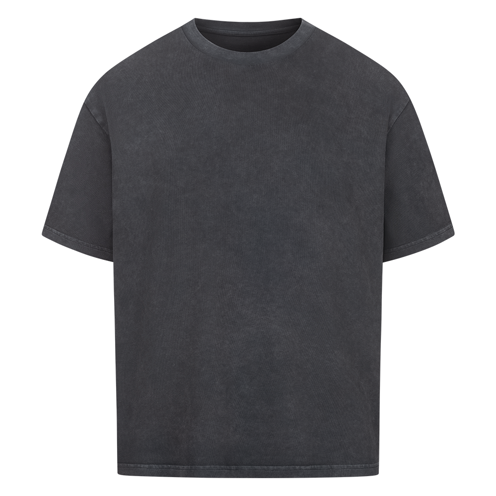 NOVAWEAR® VALHALLA STORM Heavyweight Oversized T-Shirt – Frontansicht in Washed Black