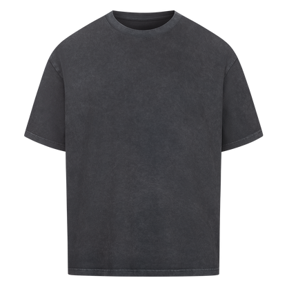 NOVAWEAR® SHIELDMAIDEN Heavyweight Oversized T-Shirt – Frontansicht in Washed Black