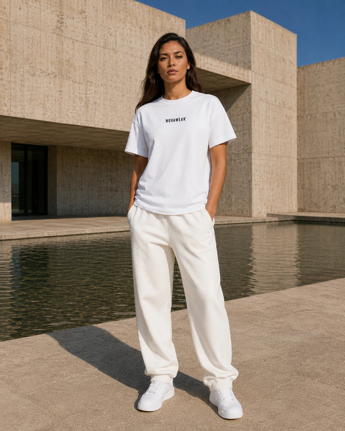 NOVAWEAR Basic Shirt in Weiß – Vorderansicht