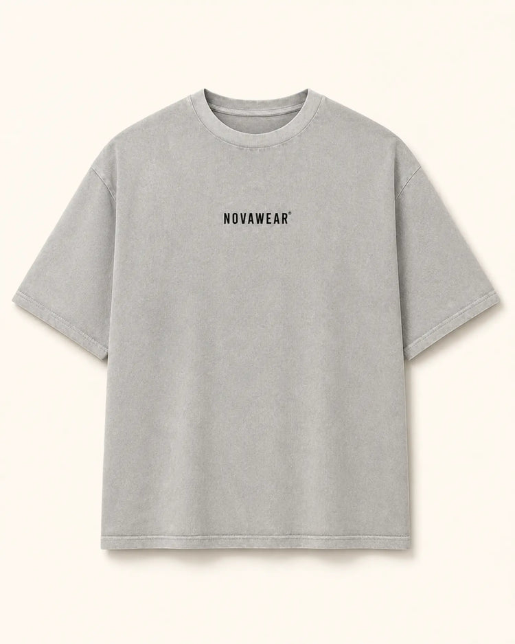 NOVAWEAR Oversized Shirt in Washed Grey – Produktansicht