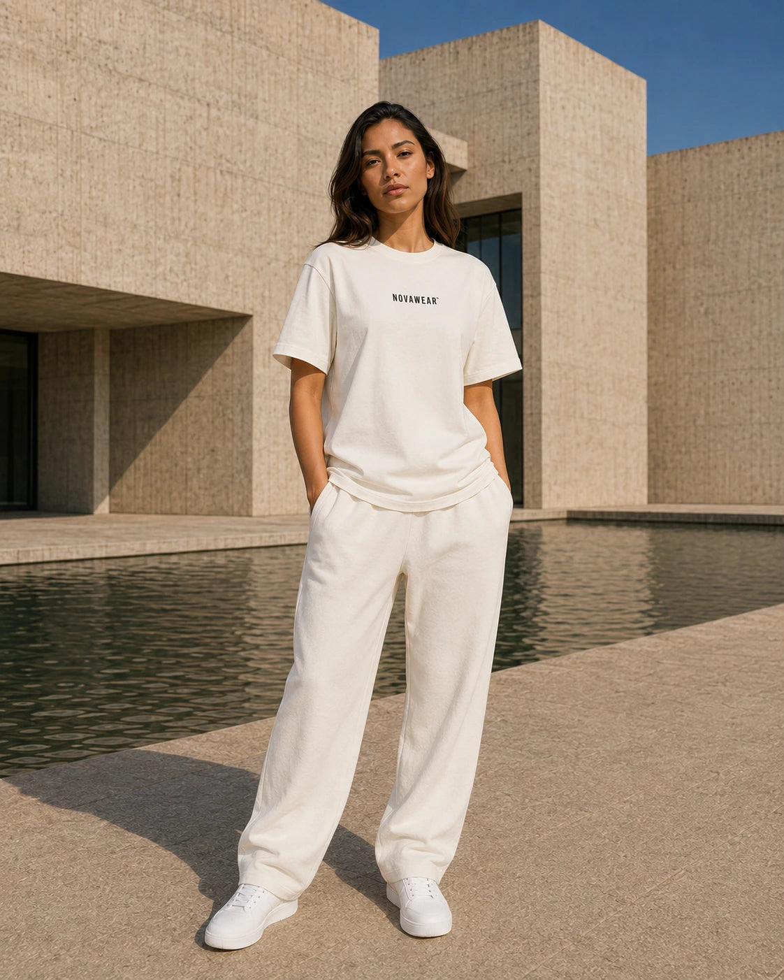 NOVAWEAR Basic Shirt in Natural Raw – Vorderansicht