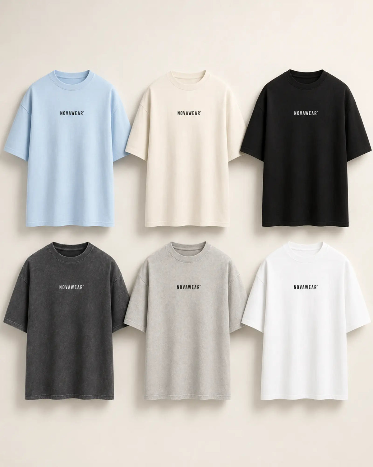 NOVAWEAR Oversized Shirt – Studioübersicht aller Farben
