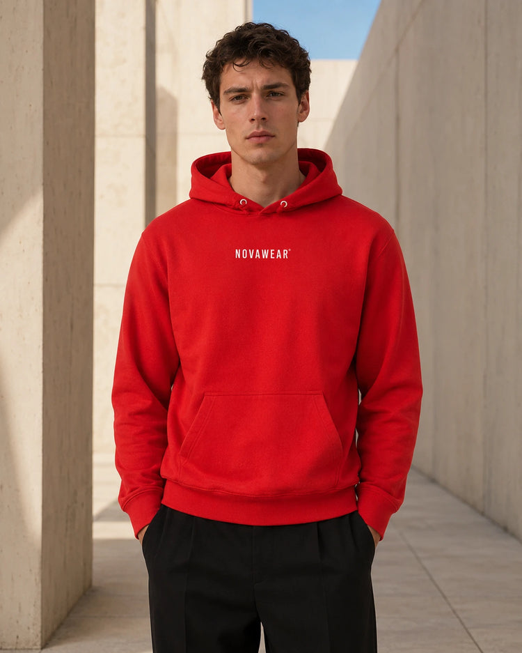 NOVAWEAR Hoodie in Rot – Vorderansicht