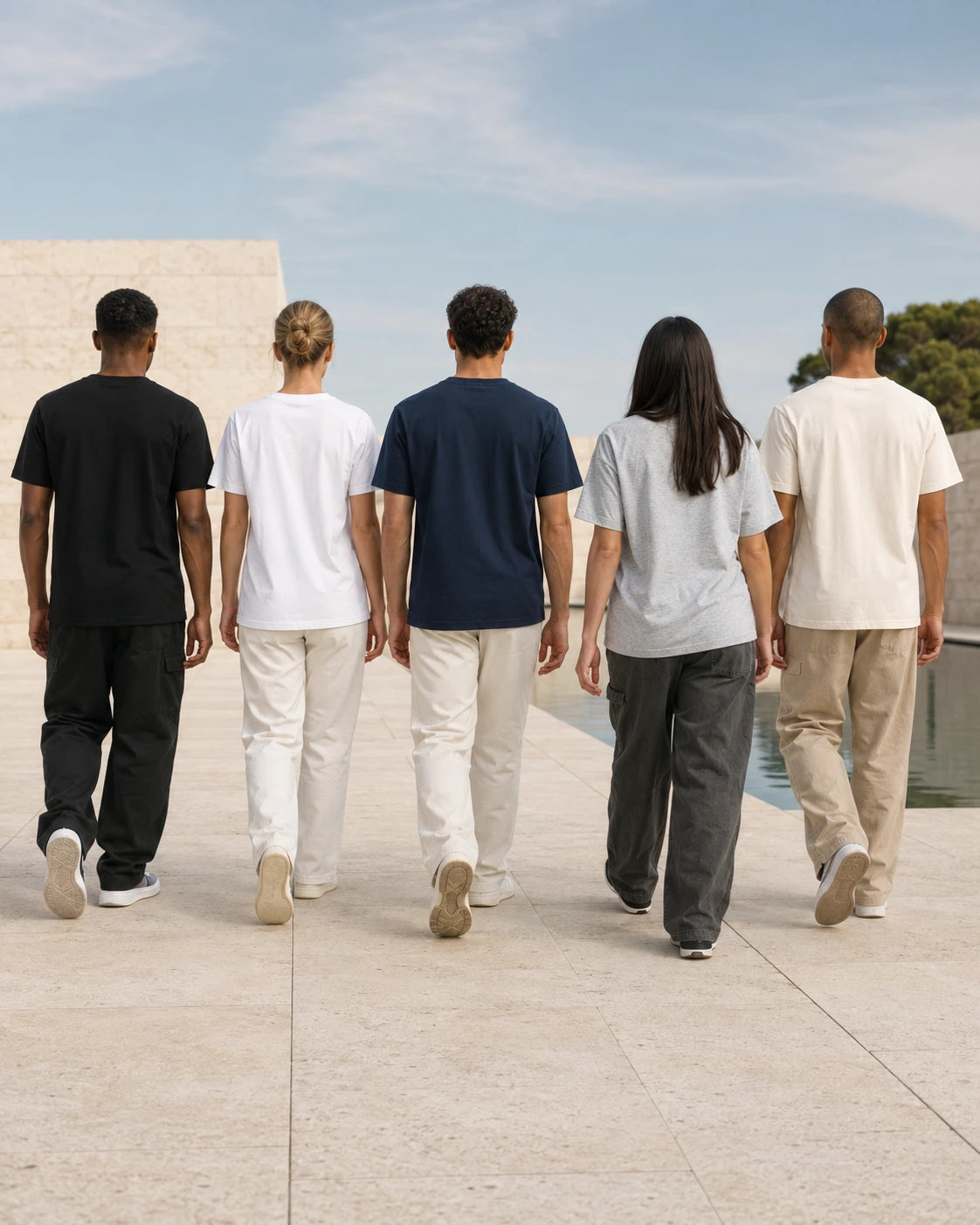 NOVAWEAR Basic Shirt – Rückansichten aller Farben