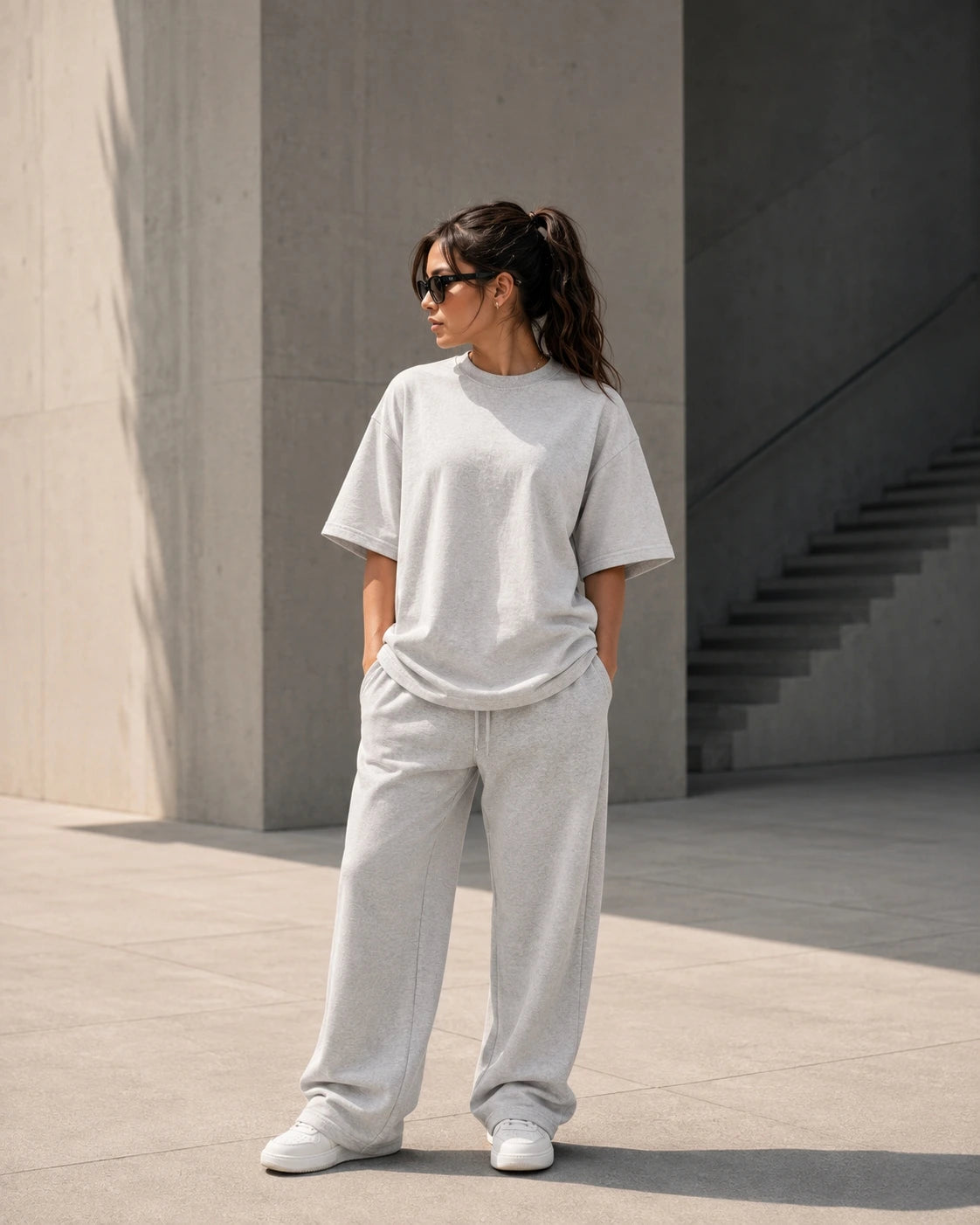 NOVAWEAR Engineered for Movement Oversized Shirt in Natural Raw