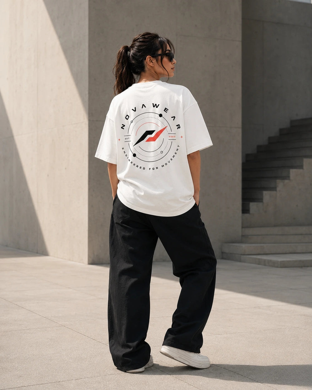 
NOVAWEAR Engineered for Movement Oversized Shirt in White