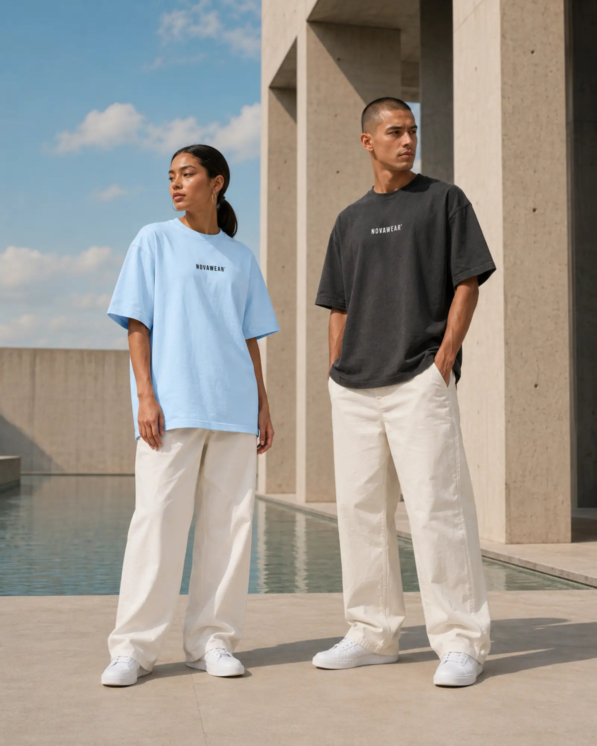 NOVAWEAR Oversized Shirt – Unisex-Seitenansicht