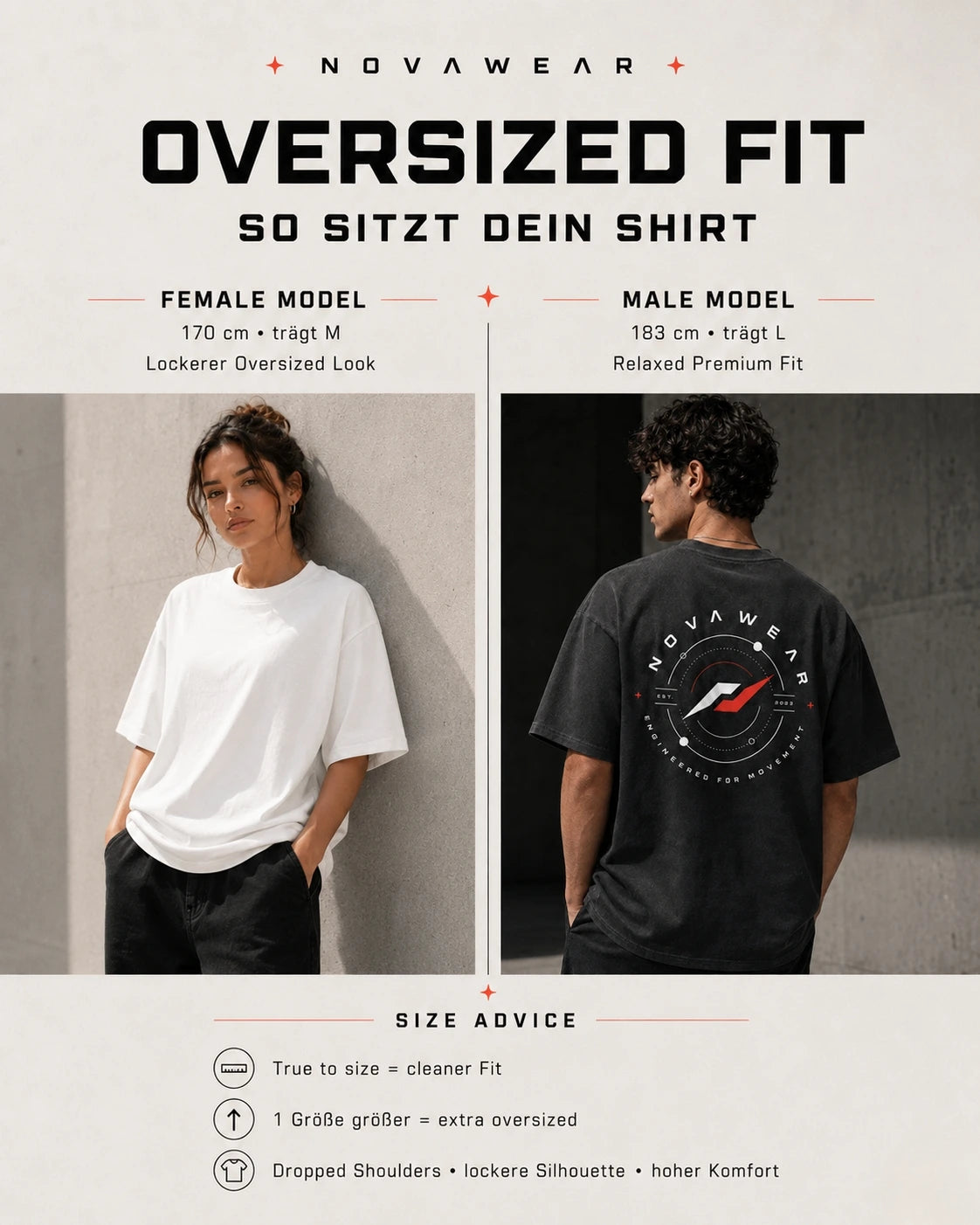 NOVAWEAR Engineered for Movement Oversized Shirt – Produktdarstellung 15