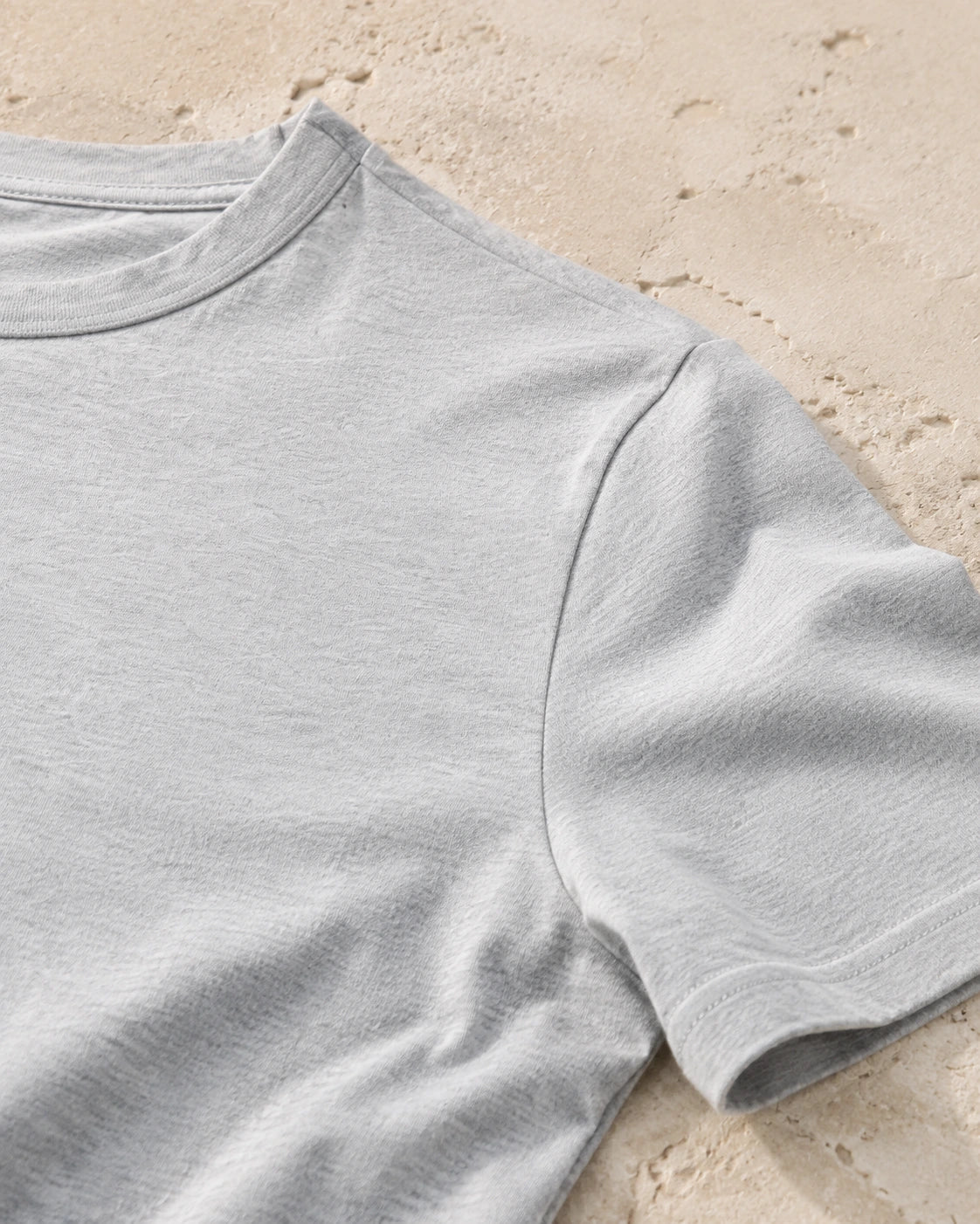 NOVAWEAR Basic Shirt – Materialdetail in Heather Grey