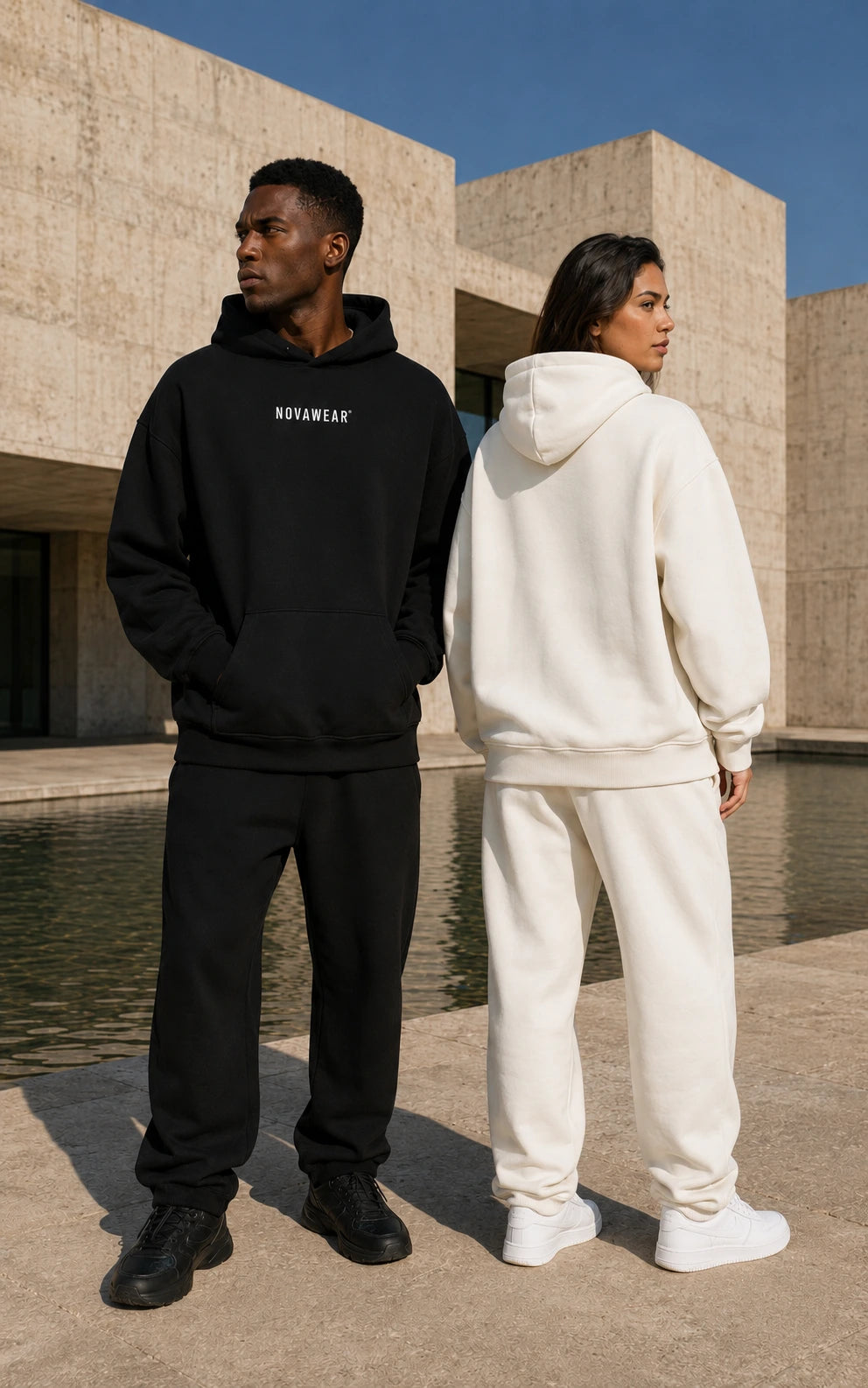NOVAWEAR Oversized Hoodie – Unisex-Passformvergleich