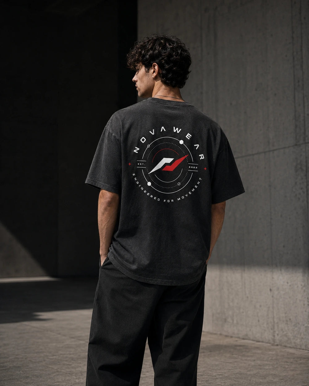 
NOVAWEAR Engineered for Movement Oversized Shirt in Black