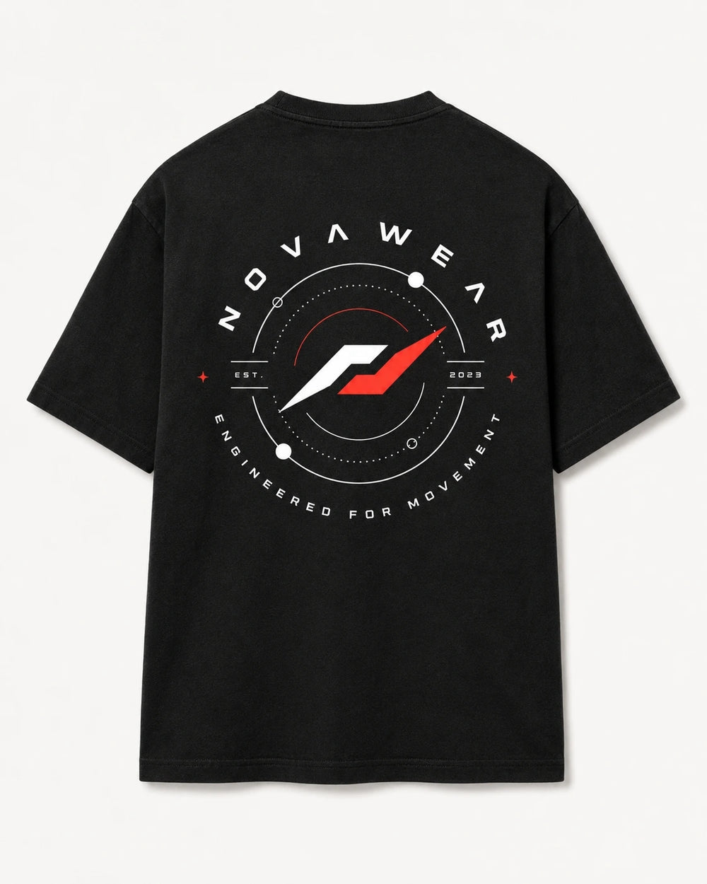 
NOVAWEAR Engineered for Movement Oversized Shirt in Washed Black