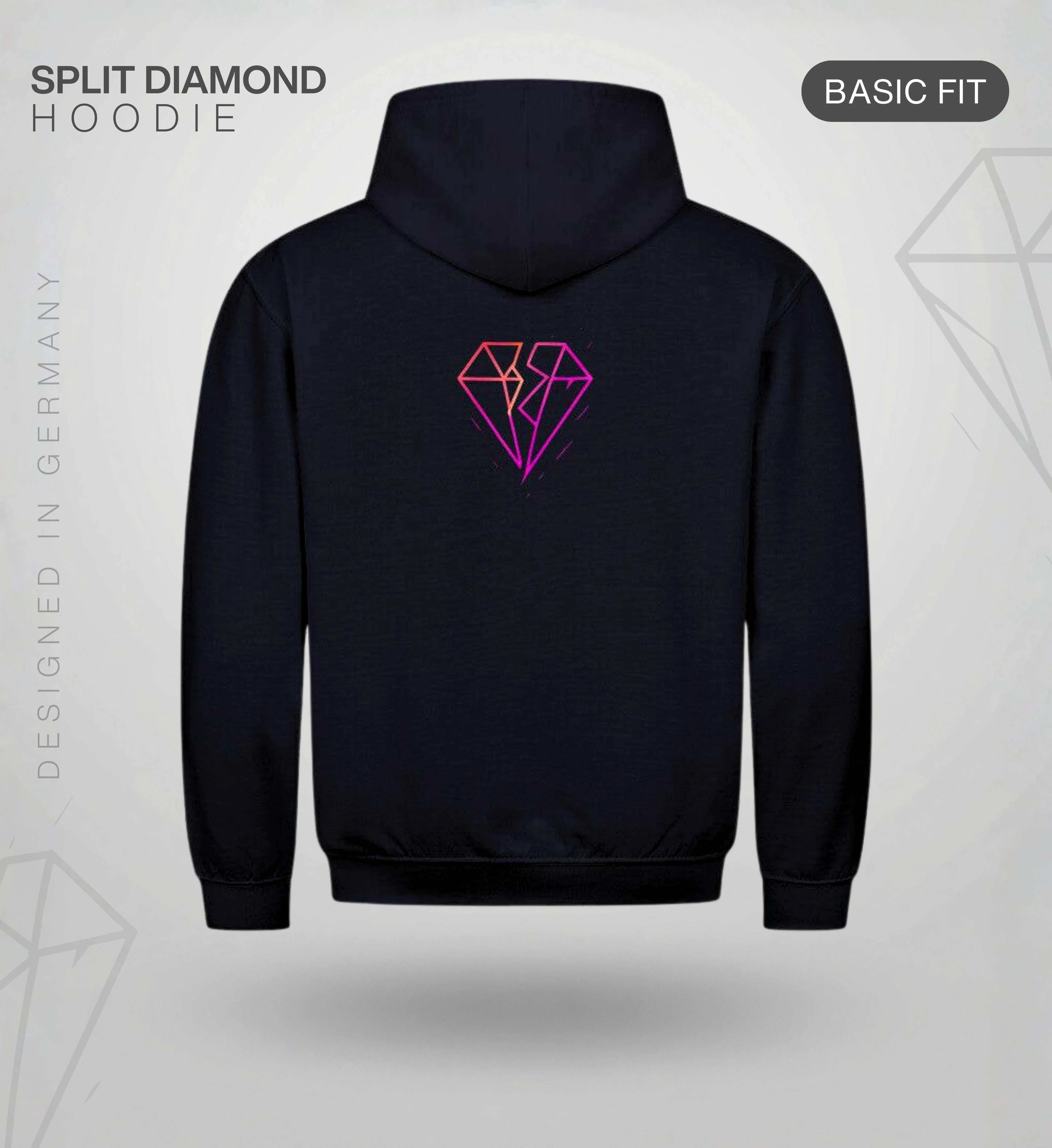 Split Diamond Hoodie – Magenta