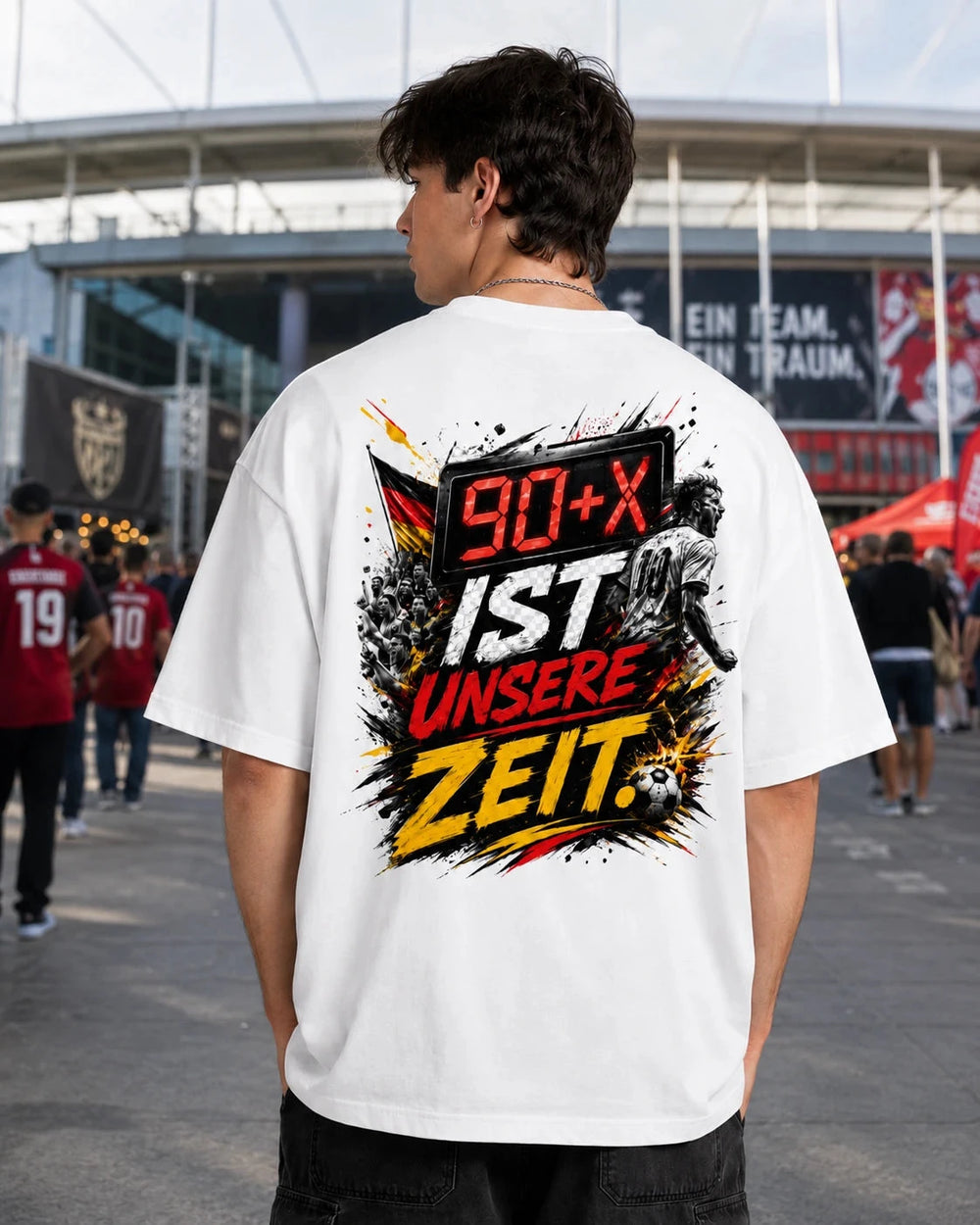90+X ist unsere Zeit Oversized Shirt Oversized T-Shirt Novawear