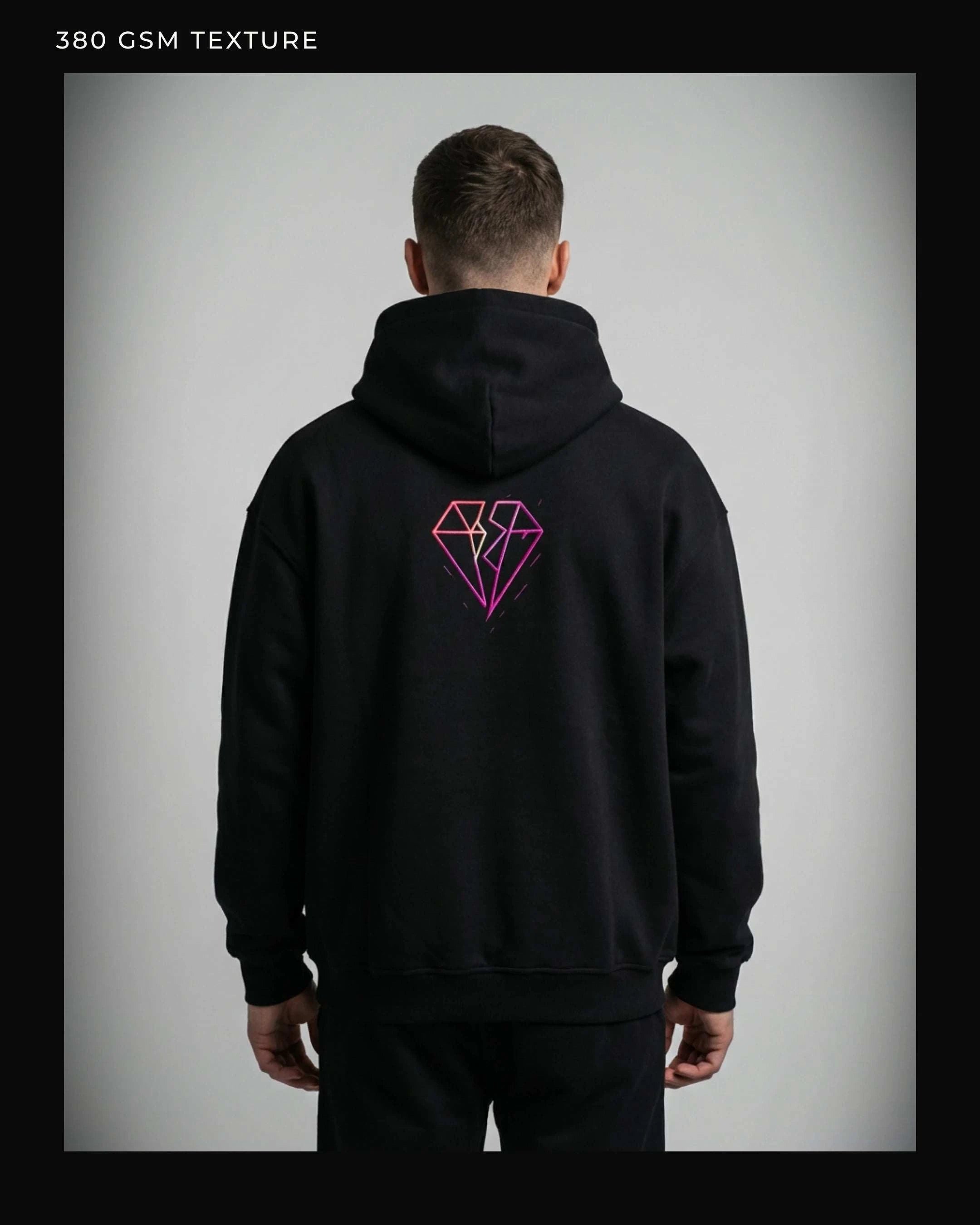 Image of Split Diamond Ikarus Hoodie – Magenta
