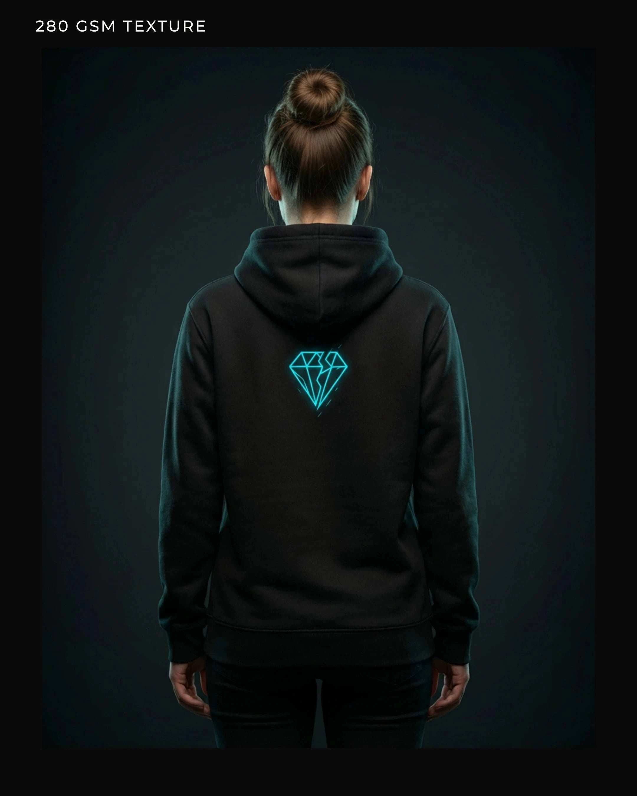 Image of Split Diamond Hoodie – Cyan