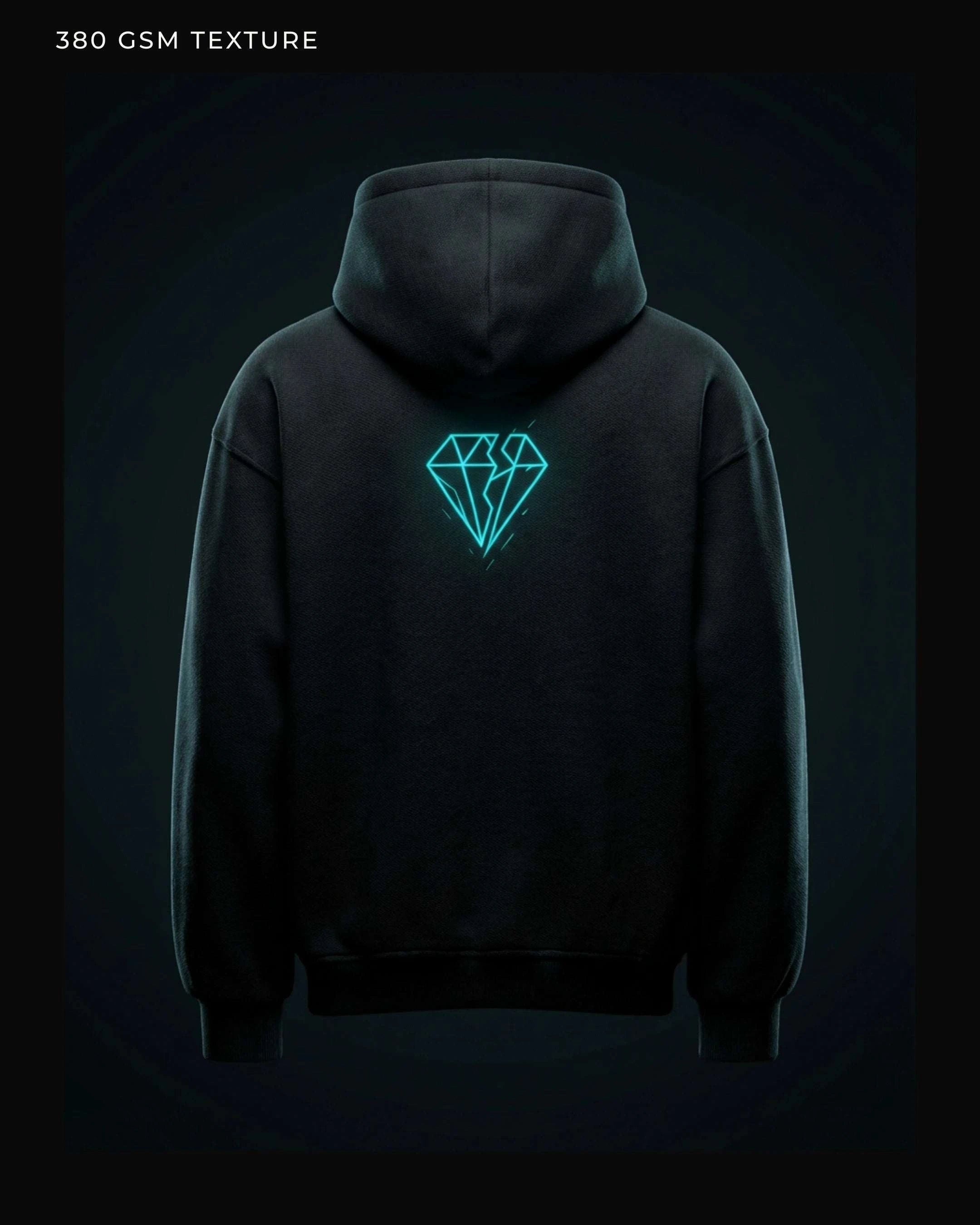 Image of Split Diamond Ikarus Hoodie – Cyan