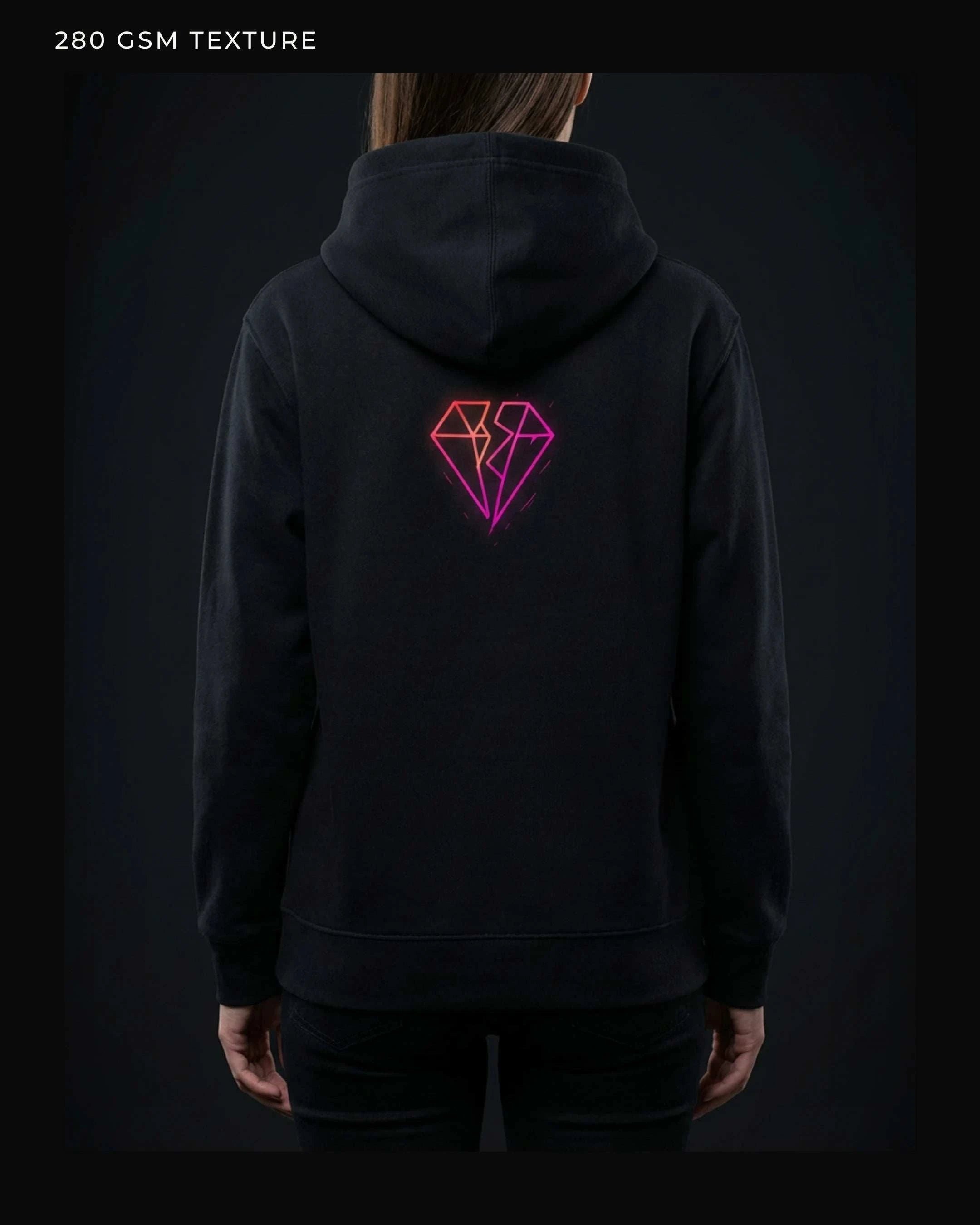 Image of Split Diamond Hoodie – Magenta