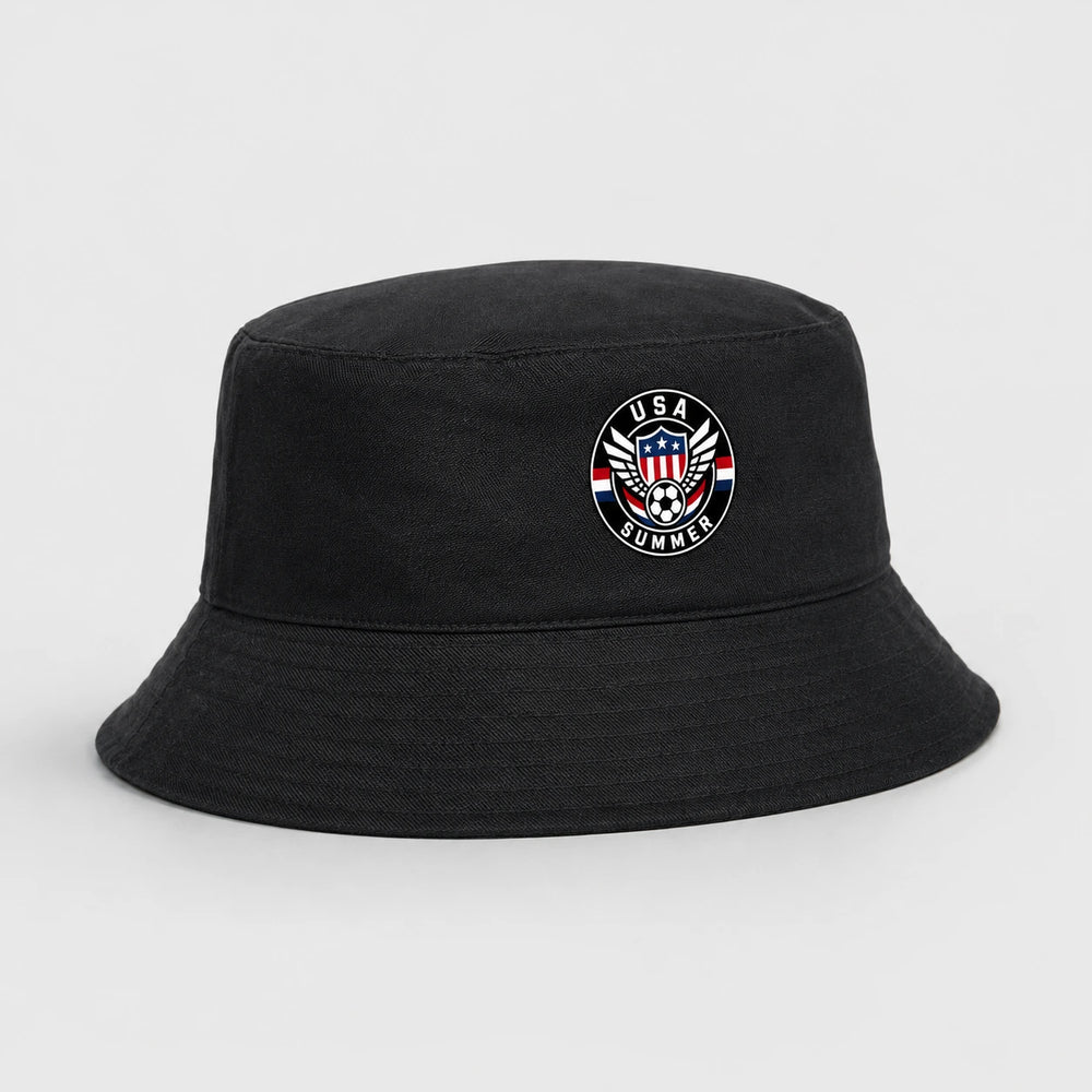 USA Summer Bucket Hat – Schwarzer Länderdesign Fischerhut