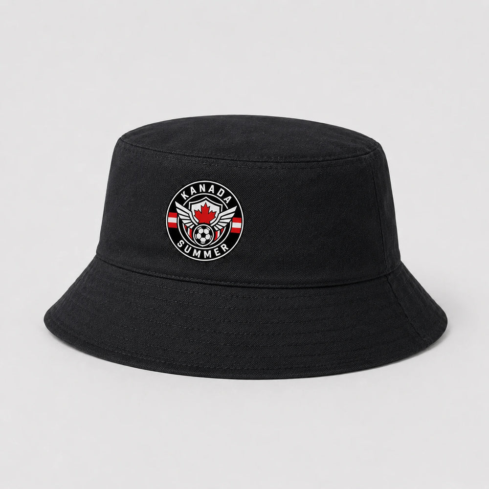 Kanada Summer Bucket Hat – Schwarzer Länderdesign Fischerhut