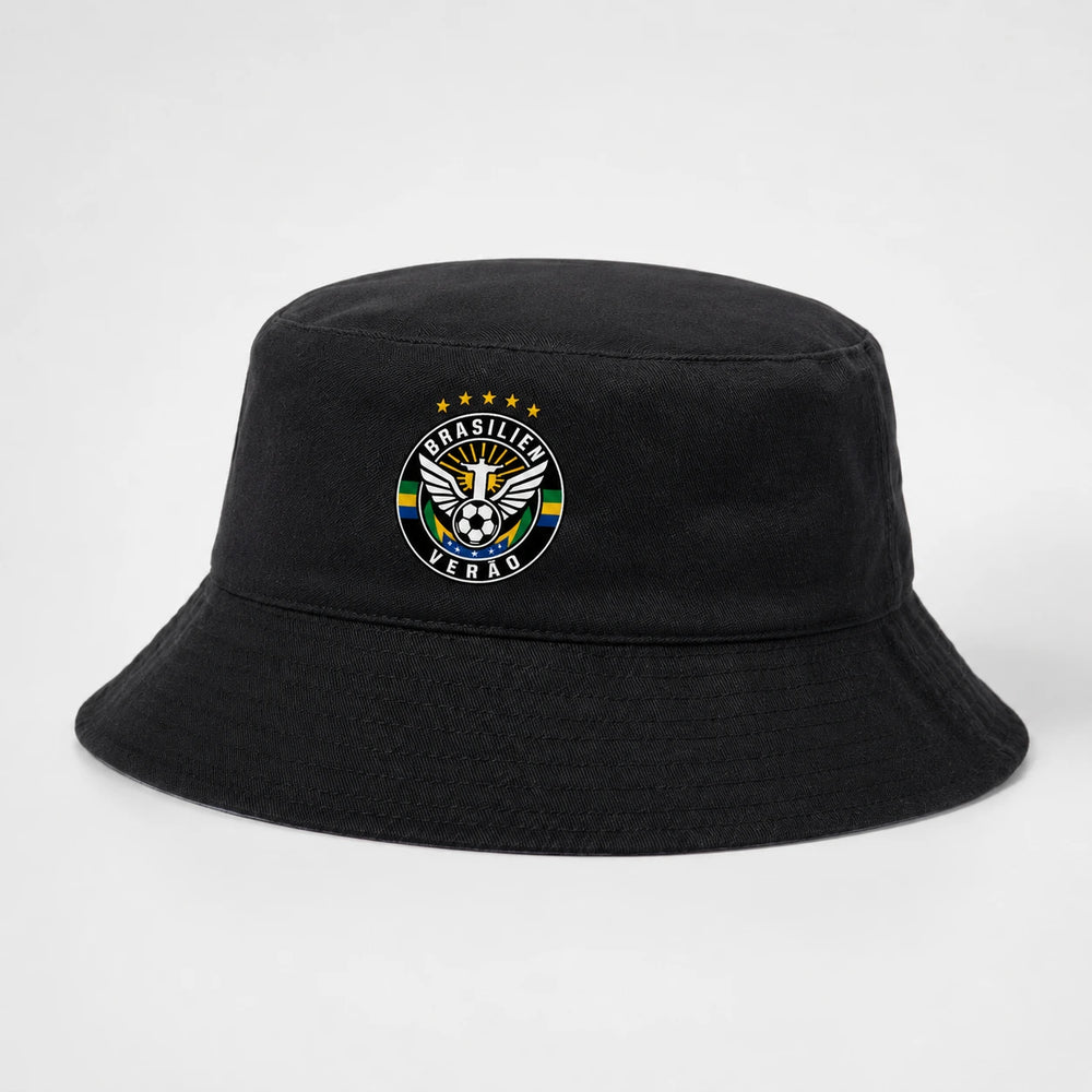 Brasilien Verão Bucket Hat – Schwarzer Fanwear Fischerhut