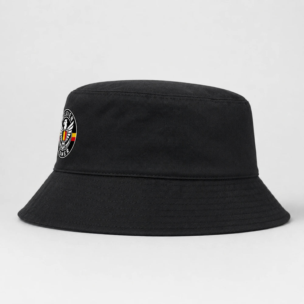 Belgien Zomer Bucket Hat – Schwarzer Fanwear Fischerhut