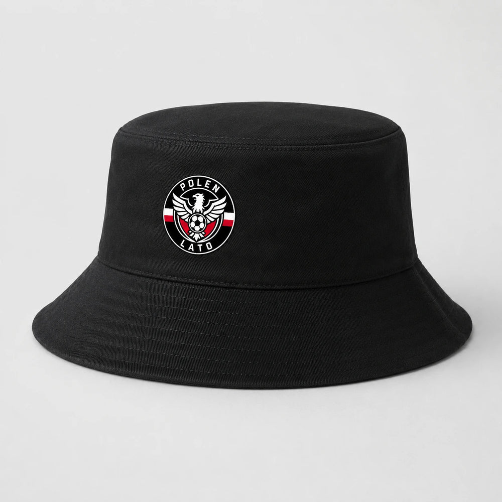 Polen Lato Bucket Hat – Schwarzer Fanwear Fischerhut