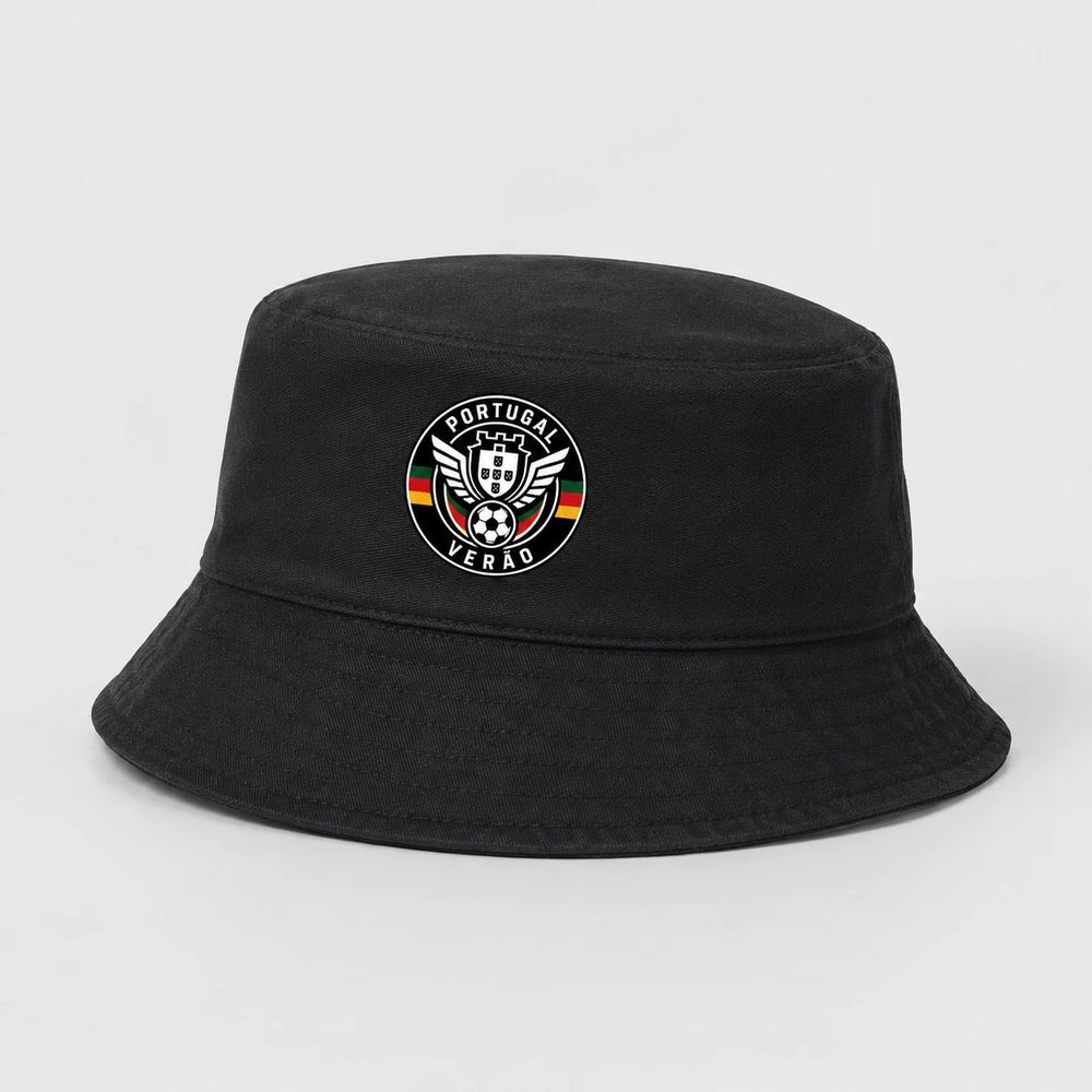 Portugal Verão Bucket Hat 2026 – Schwarzer Fanwear Fischerhut