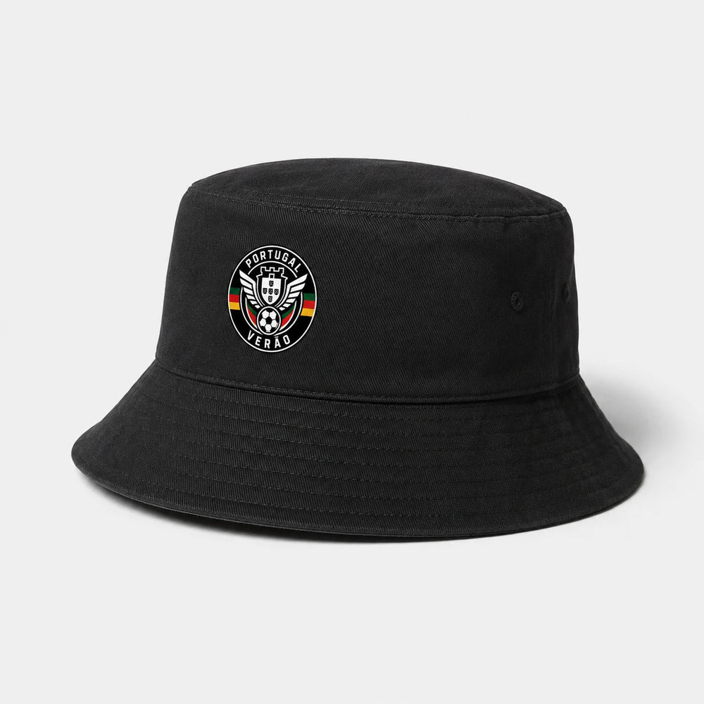 Portugal Verão Bucket Hat 2026 – Schwarzer Fanwear Fischerhut
