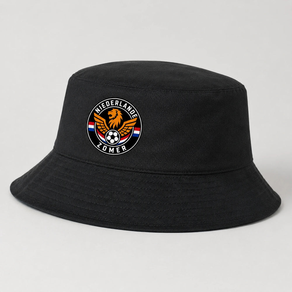 Niederlande Zomer Bucket Hat 2026 – Schwarzer Fanwear Fischerhut