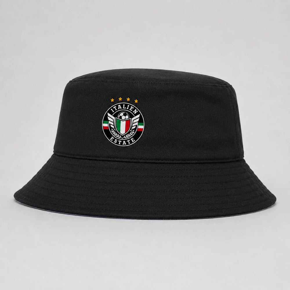 Italien Estate Bucket Hat 2026 – Schwarzer Fanwear Fischerhut