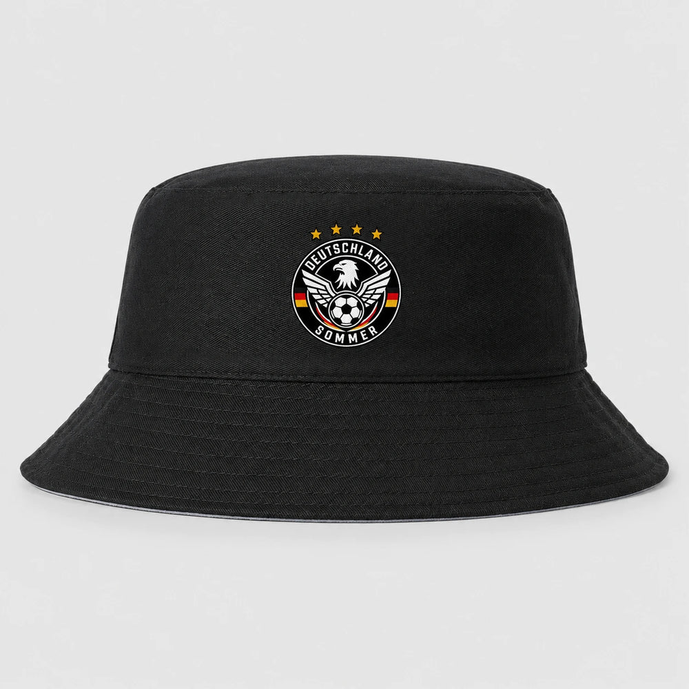 Deutschland Sommer Bucket Hat 2026 – Schwarzer Fanwear Fischerhut