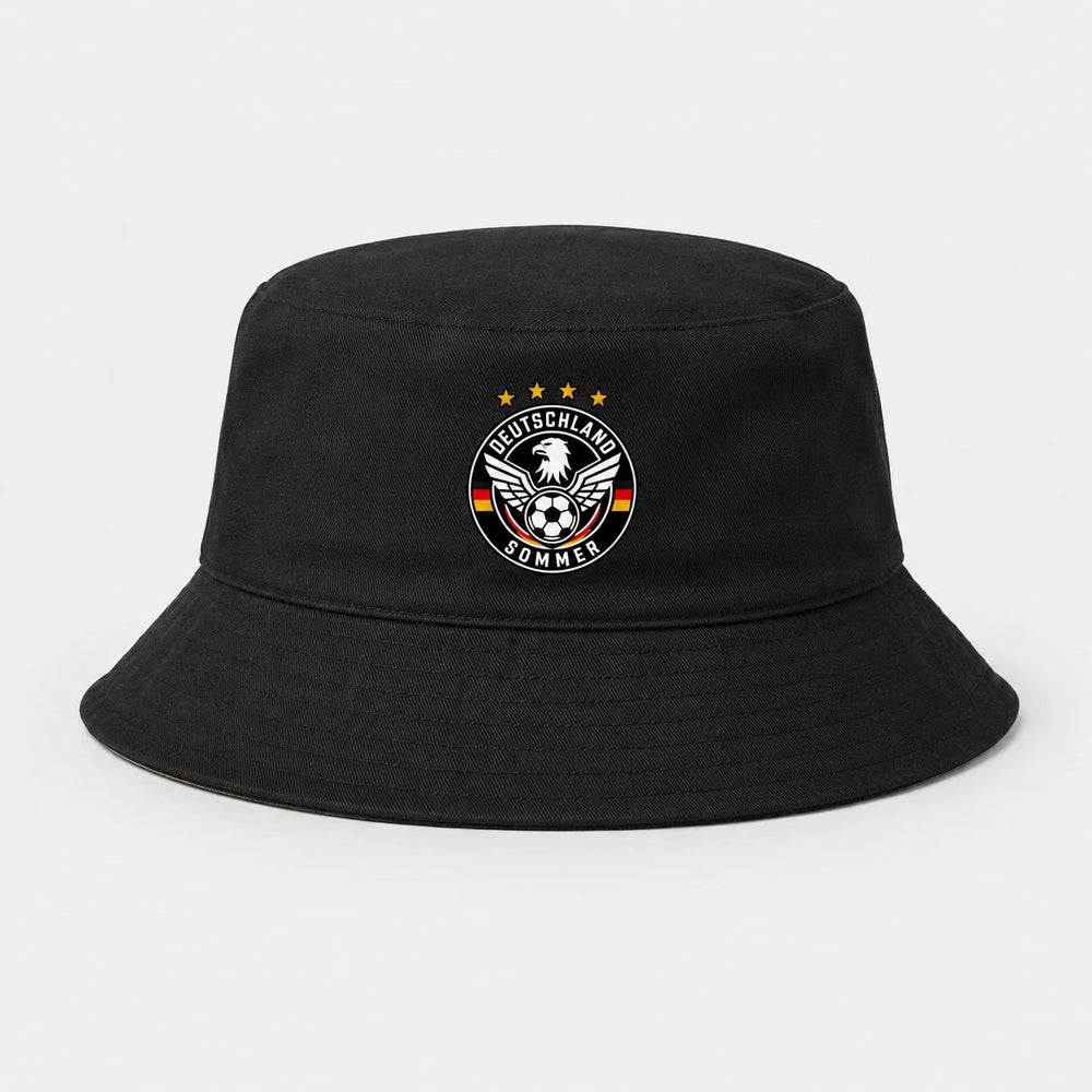 Deutschland Sommer Bucket Hat 2026 – Schwarzer Fanwear Fischerhut