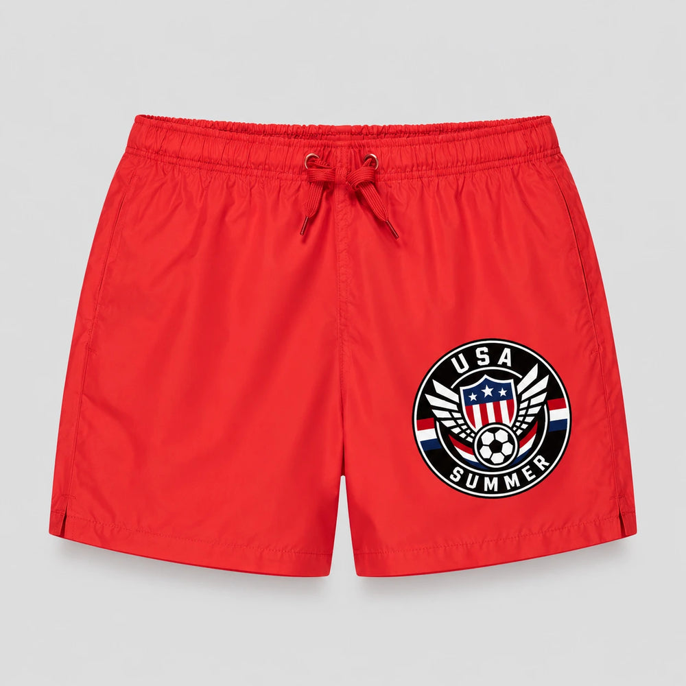 USA Summer Badehose 2026 – Fanwear Swim Shorts für Strand, Pool & Matchday