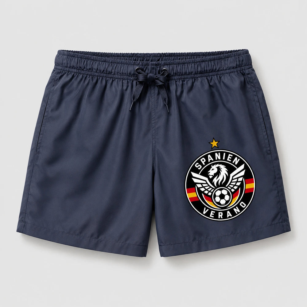 Spanien Sommer Badehose 2026 – Fanwear Swim Shorts für Strand, Pool & Matchday
