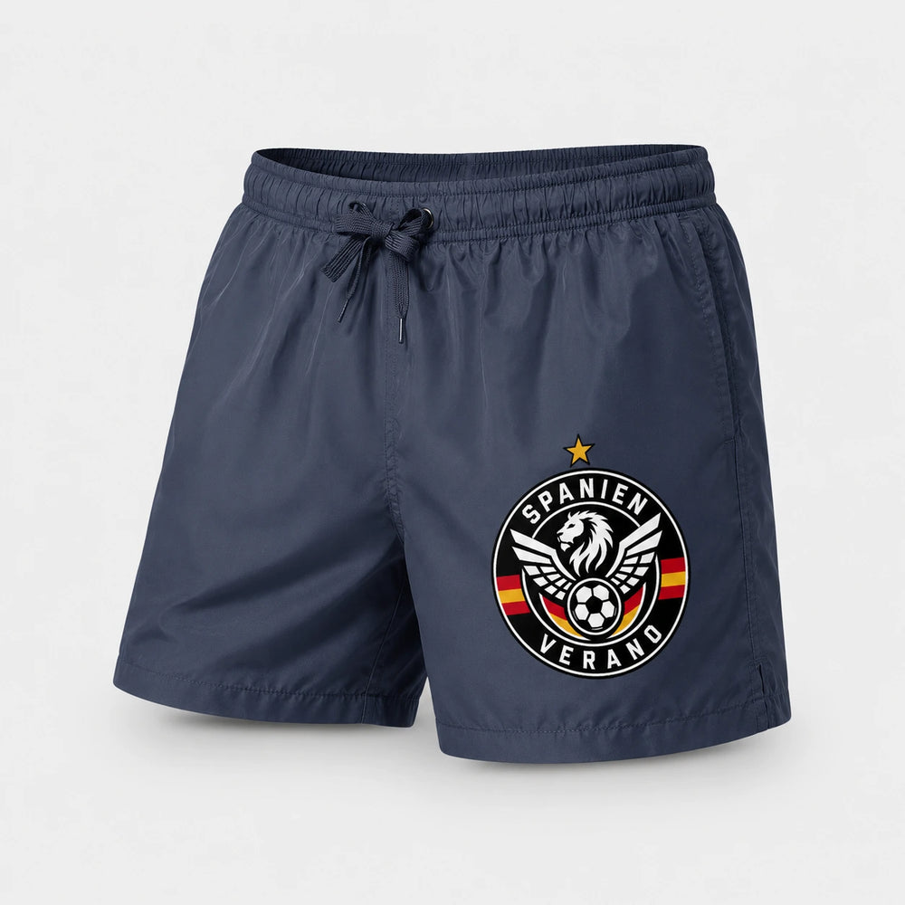 Spanien Sommer Badehose 2026 – Fanwear Swim Shorts für Strand, Pool & Matchday