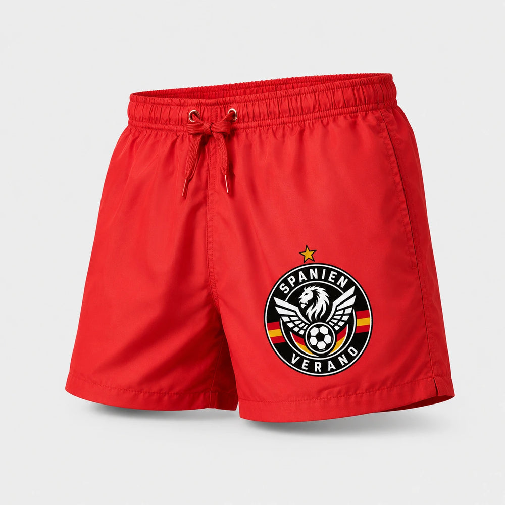 Spanien Sommer Badehose 2026 – Fanwear Swim Shorts für Strand, Pool & Matchday