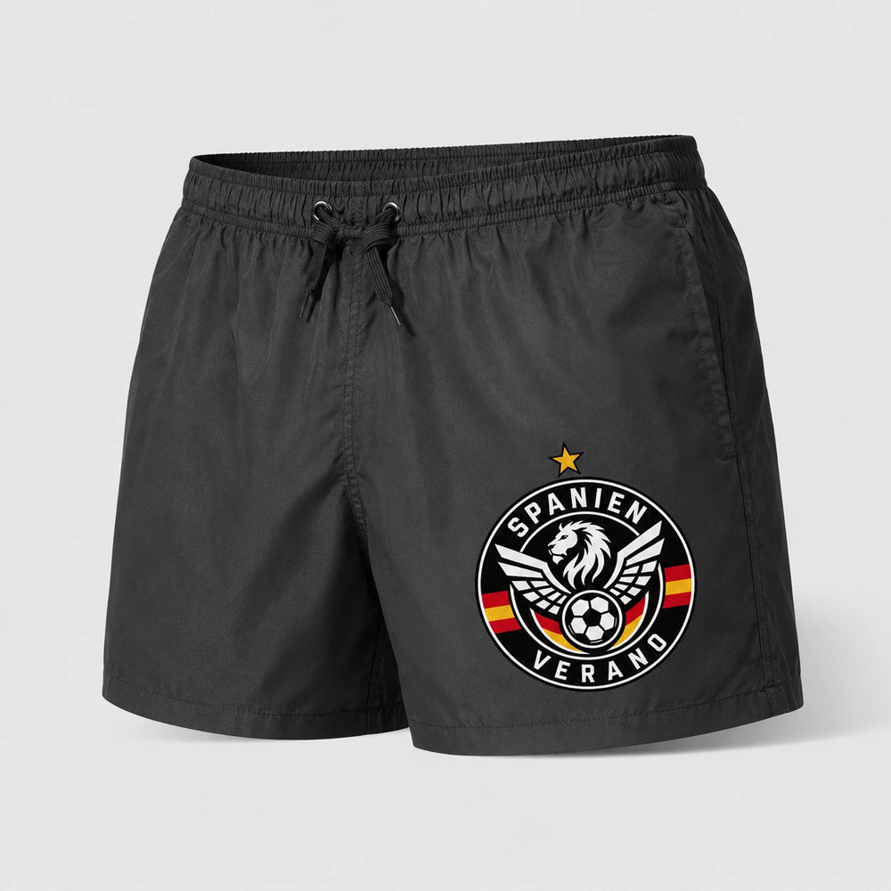 Spanien Sommer Badehose 2026 – Fanwear Swim Shorts für Strand, Pool & Matchday
