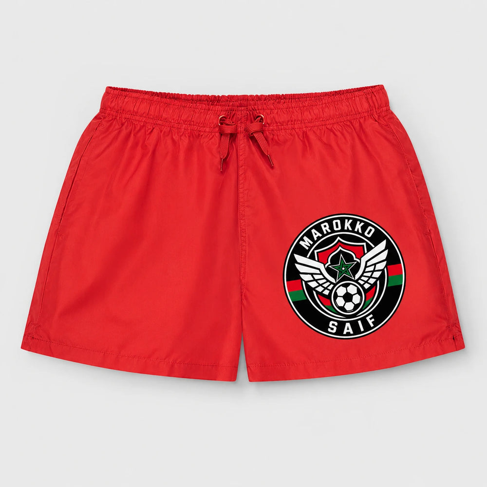 Marokko Sommer Badehose 2026 – Fanwear Swim Shorts für Strand, Pool & Matchday