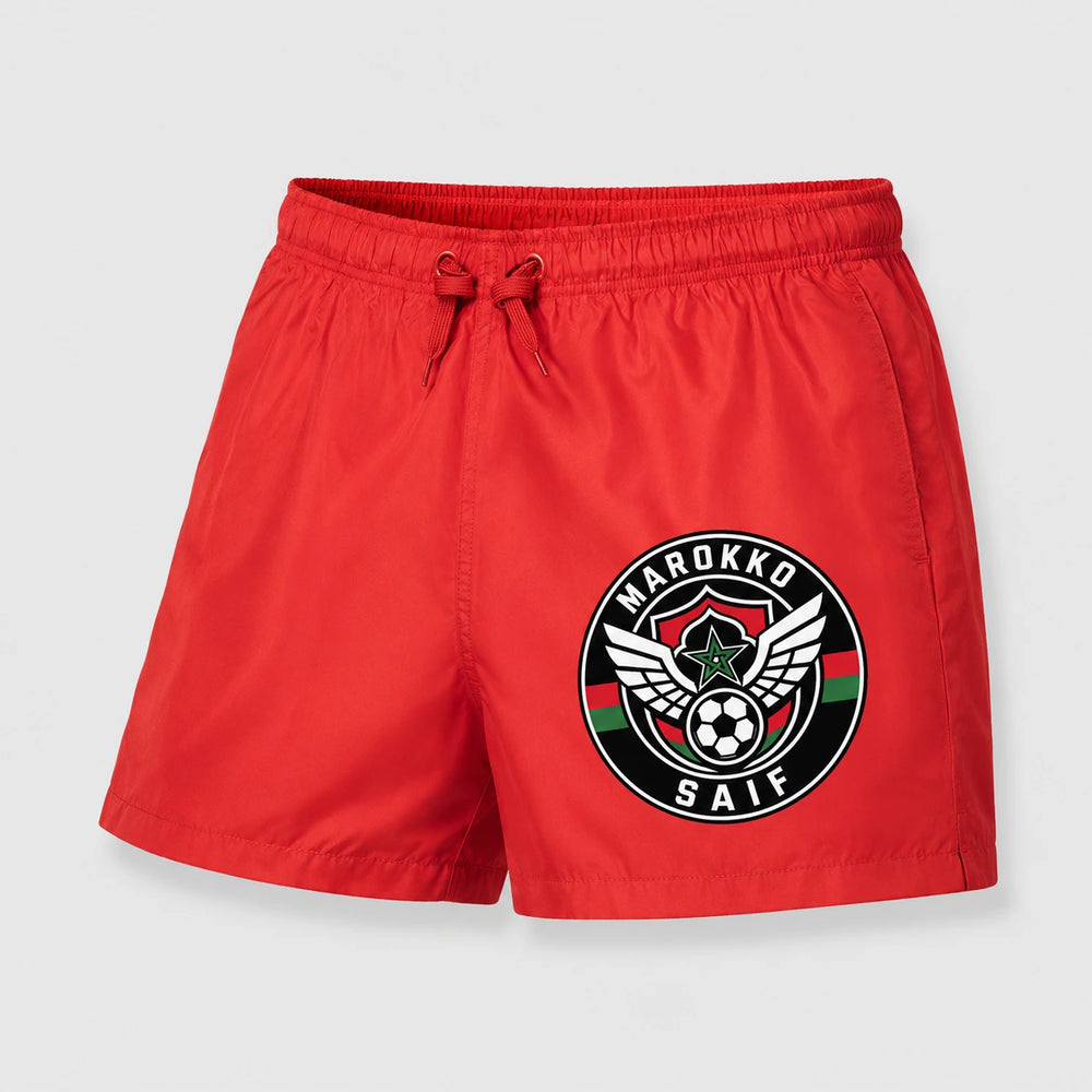 Marokko Sommer Badehose 2026 – Fanwear Swim Shorts für Strand, Pool & Matchday