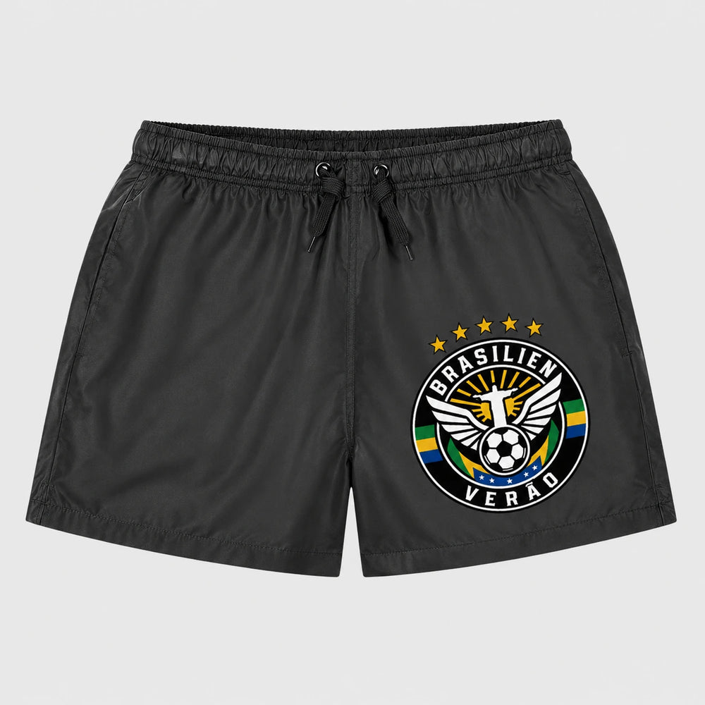 Brasilien Sommer Badehose 2026 – Fanwear Swim Shorts für Strand, Pool & Matchday