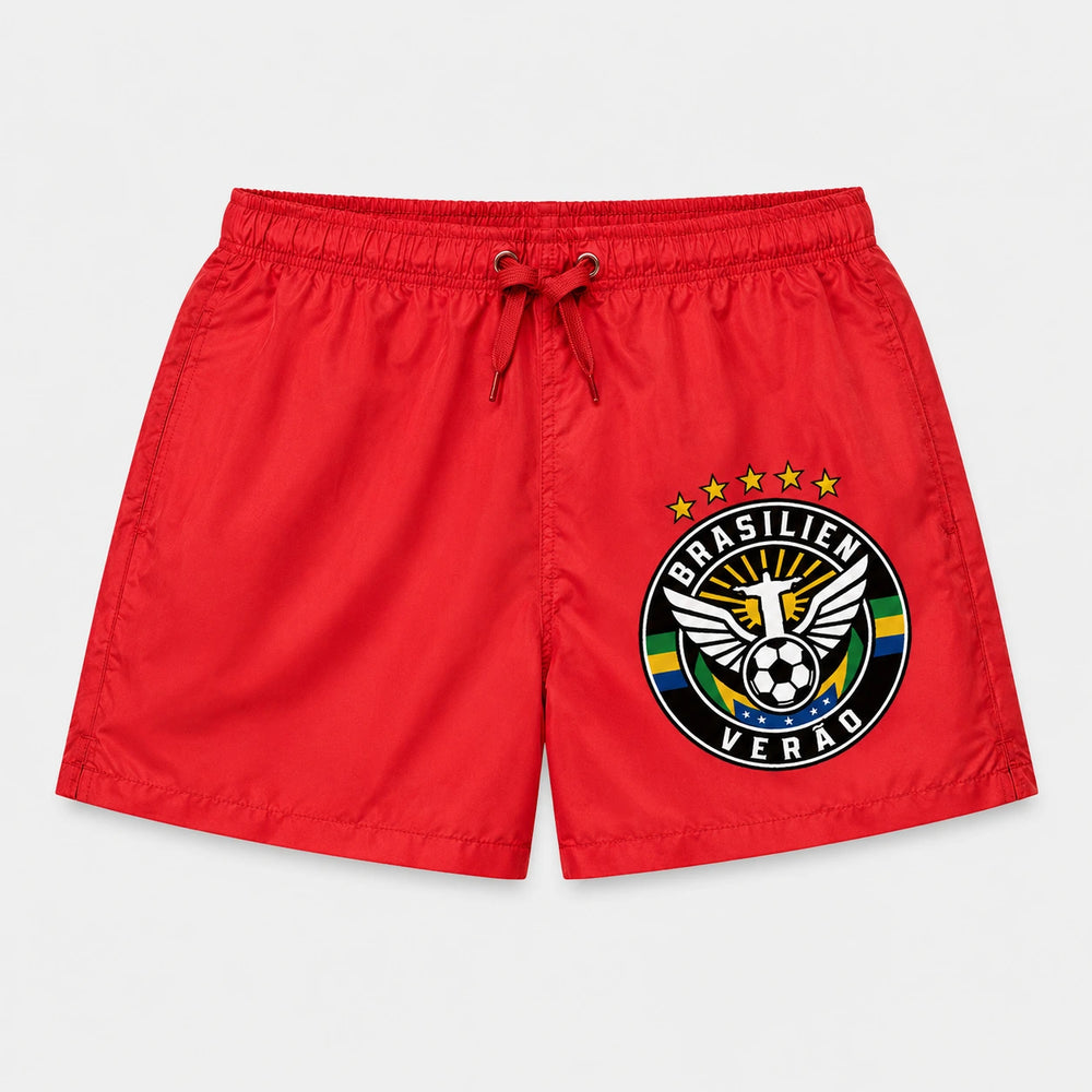 Brasilien Sommer Badehose 2026 – Fanwear Swim Shorts für Strand, Pool & Matchday