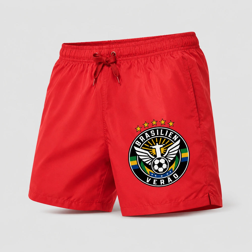 Brasilien Sommer Badehose 2026 – Fanwear Swim Shorts für Strand, Pool & Matchday