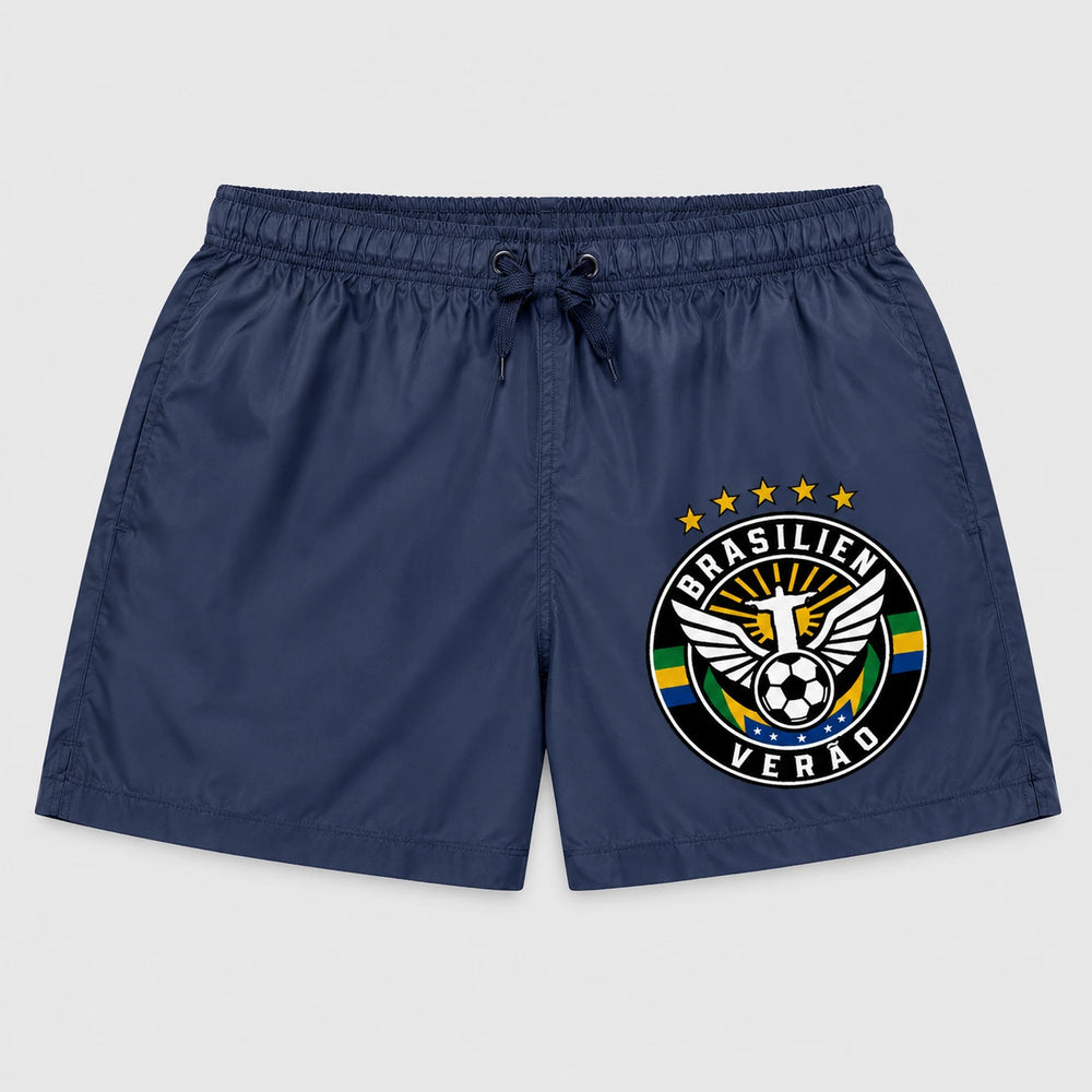 Brasilien Sommer Badehose 2026 – Fanwear Swim Shorts für Strand, Pool & Matchday