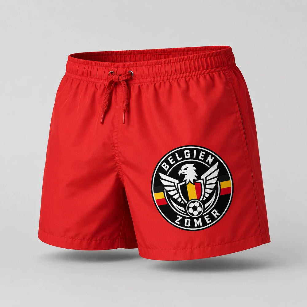 Belgien Sommer Badehose 2026 – Fanwear Swim Shorts für Strand, Pool & Matchday